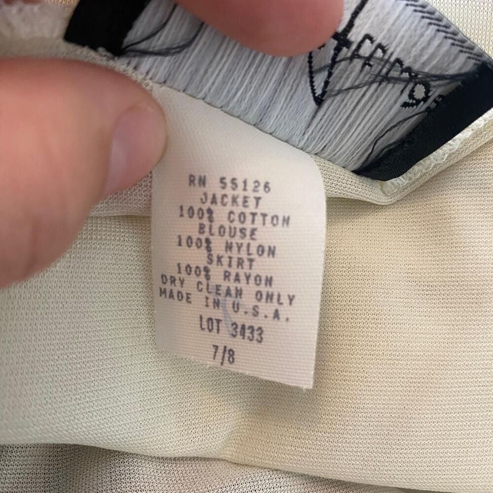 Vintage 1980s Made in USA Ethereal Fairy Grunge Layered 2 Piece Dress Set M - Picture 8 of 8